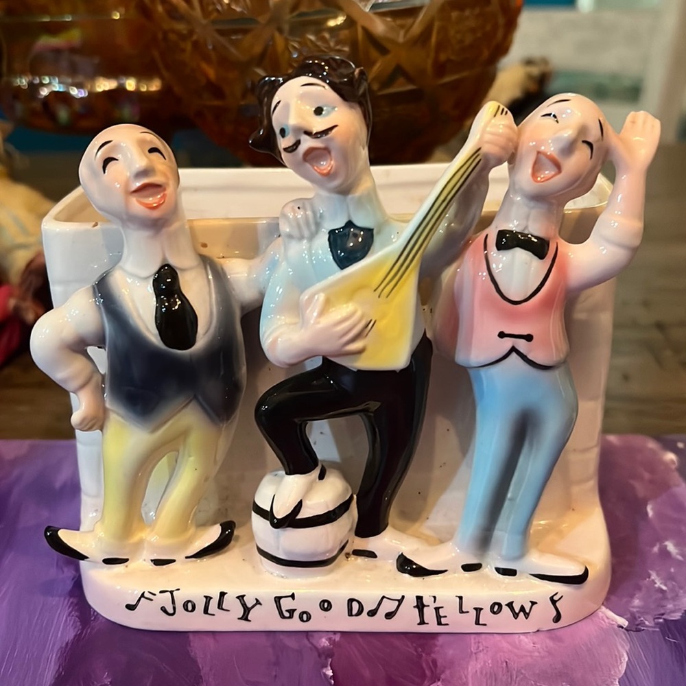 Jolly Good Fellow Samson Import Relpo Figurine Planter 1950s MCM